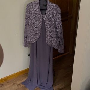 Purple dress with matching jacket